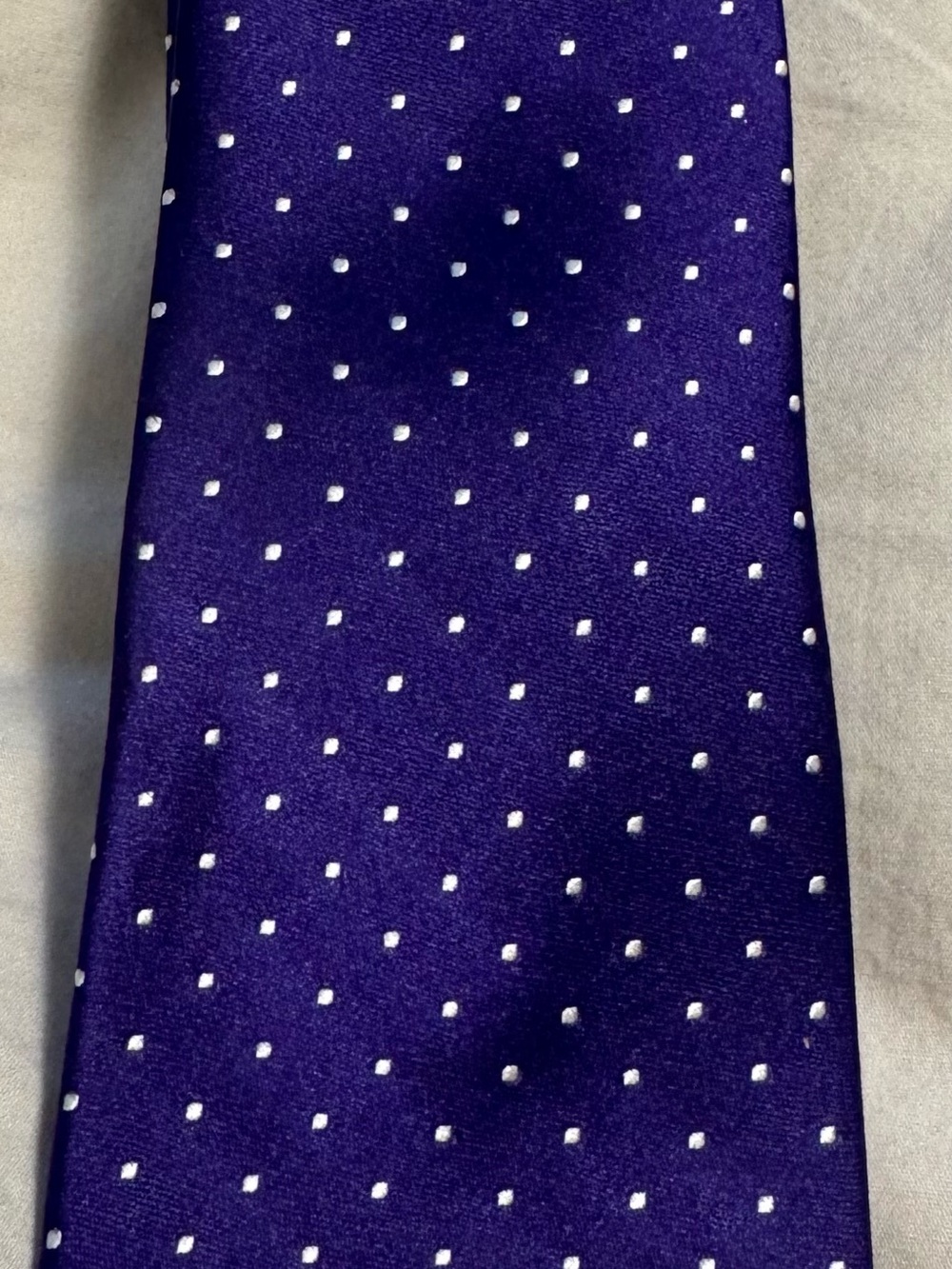 Ralph Lauren Purple Tie with White Micro Dots